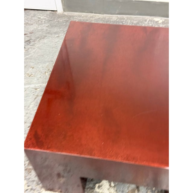 Metal Circa 2008 Custom Design Metal Coffee Table For Sale - Image 7 of 13