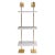 Modern Marais 3-Tier White & Gold Shelf 24"W For Sale - Image 3 of 5