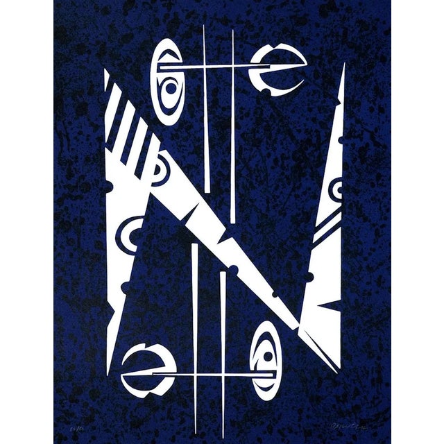 Letter N - Original Lithograph by Rafael Alberti 1972 For Sale