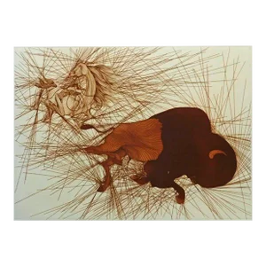 Guillaume Azoulay "Blesse" Original Art Etching Hand Signed Limited Edition Print