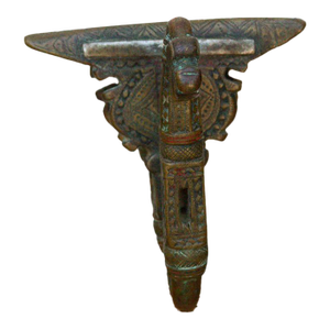 Finely Engraved Antique Brass Hook