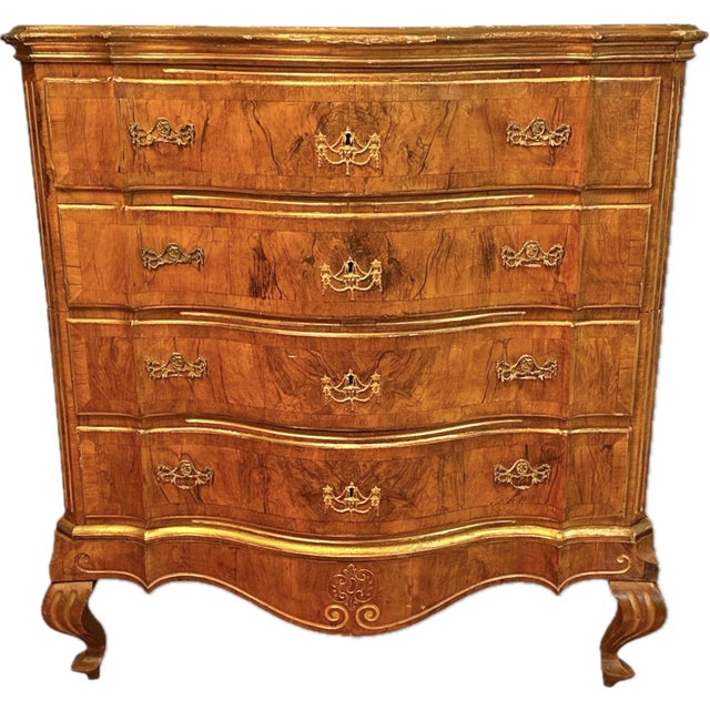 18th Century Burl Walnut Four Drawer Commode For Sale - Image 10 of 10