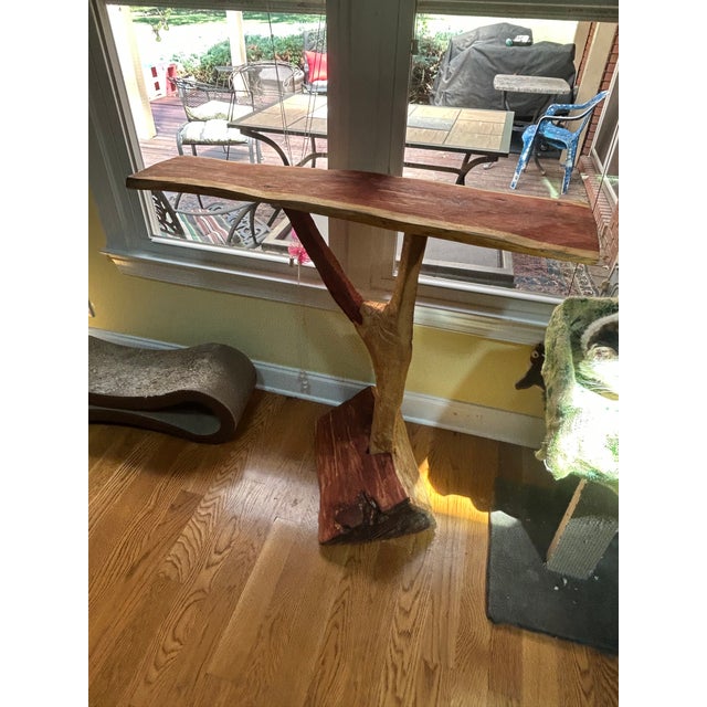 Abstract Cedar Table Detachable Cedar Base For Sale - Image 3 of 6