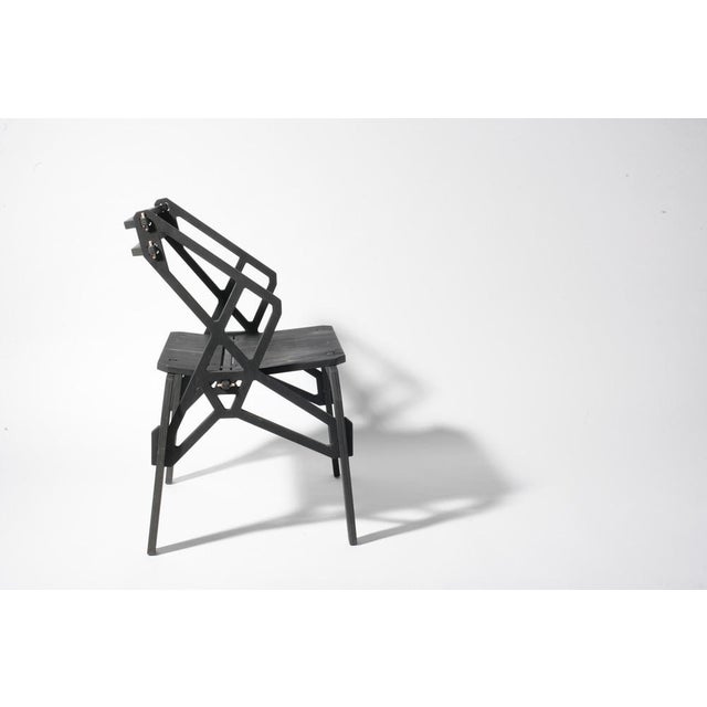 Frame Armchair in Charcoal Black by Konstantin Achkov for Lock For Sale - Image 10 of 18