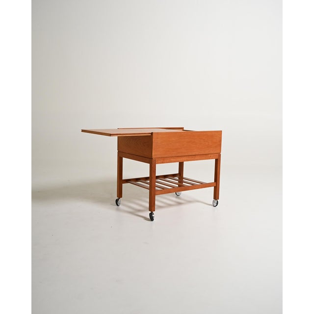 Vintage Danish Teak Trolley, 1960s For Sale - Image 3 of 9