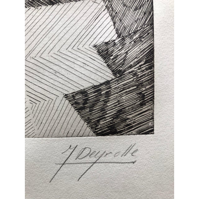 Jean Deyrolle, French Avant Garde Bold Abstract Geometric Aquatint Etching Op Art Kinetic For Sale - Image 4 of 10