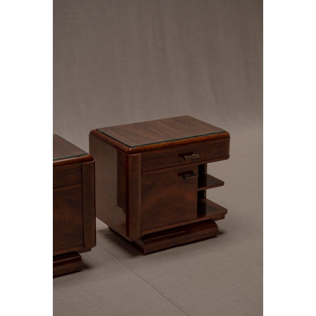 Vintage Art Deco Burl Wood Side Tables, 1930s, Set of 2 For Sale - Image 3 of 14