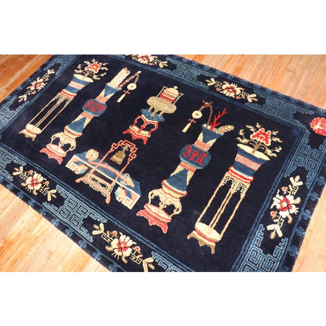 Early 20th Century Antique Chinese Peking Rug - 4'5" x 6'8" For Sale - Image 5 of 11