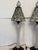 Vintage Mid-Century-Spanish Revival Wrought Iron Glass Table Lamps - A Pair For Sale - Image 4 of 6