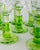 Vintage Limoncello Glasses with Lime Green Stems from Bormioli, Italy, 1980s, Set of 11 For Sale - Image 4 of 11