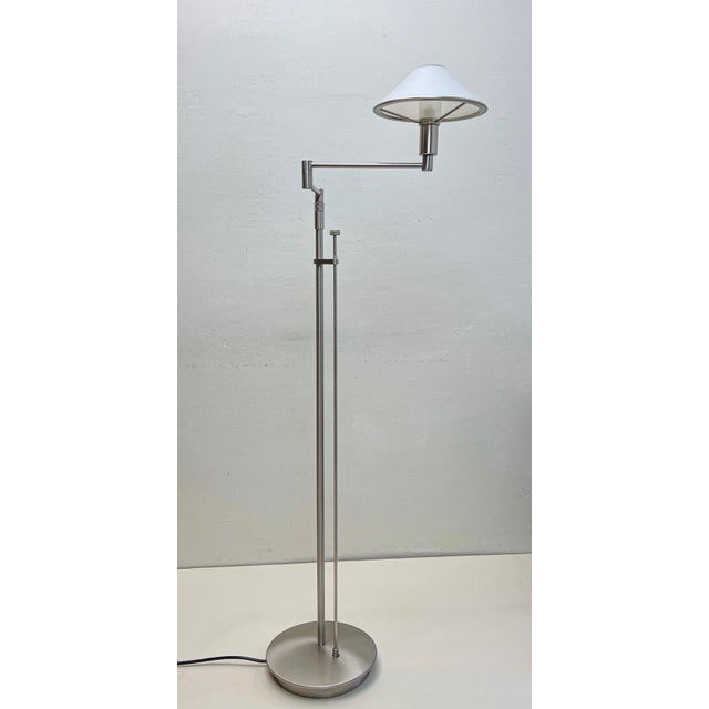 Adjustable Floor Lamp with Swing Arm Marked Holtkotter, 1970s For Sale - Image 4 of 17