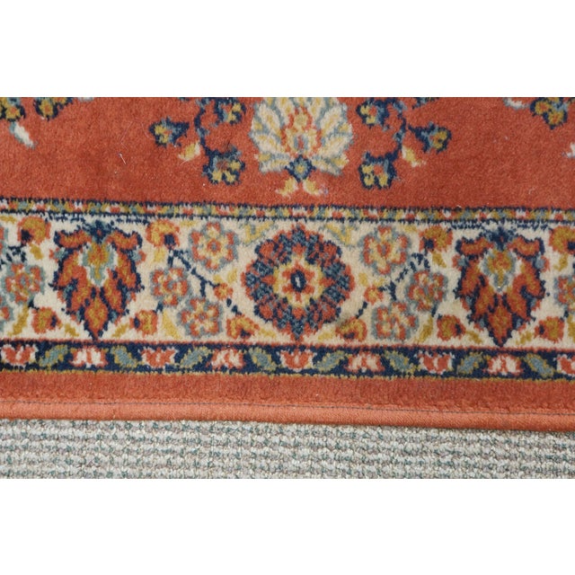 Vintage Belgian Oriental 100% Wool Floral Rug Runner Carpet Mat 33" X 63" For Sale - Image 12 of 12