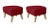 Set of 2 red, natural oak Raf Simons Vidar 3 My Own Chair Footstool by Lassen Dimensions: W 56 x D 58 x H 40 cm Materials:...