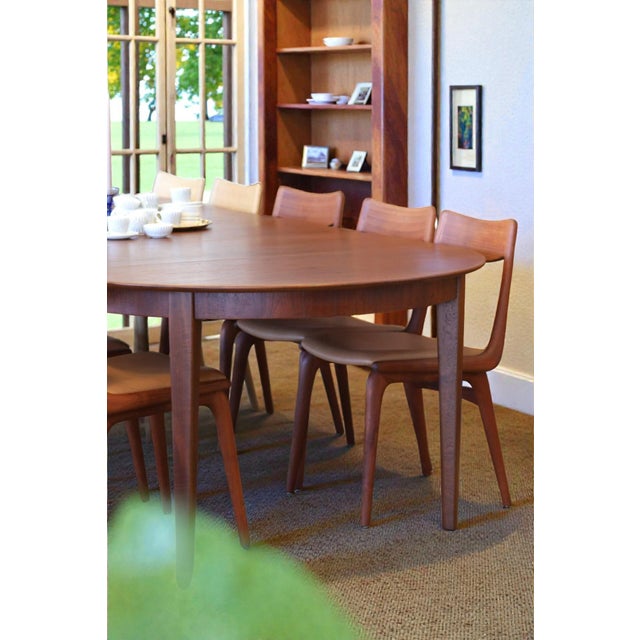 Veneered Teak Dining Table with Extension Leaves by Henning Kjærnulf for Sorø Stolefabrik, Denmark, 1960s For Sale - Image 13 of 18