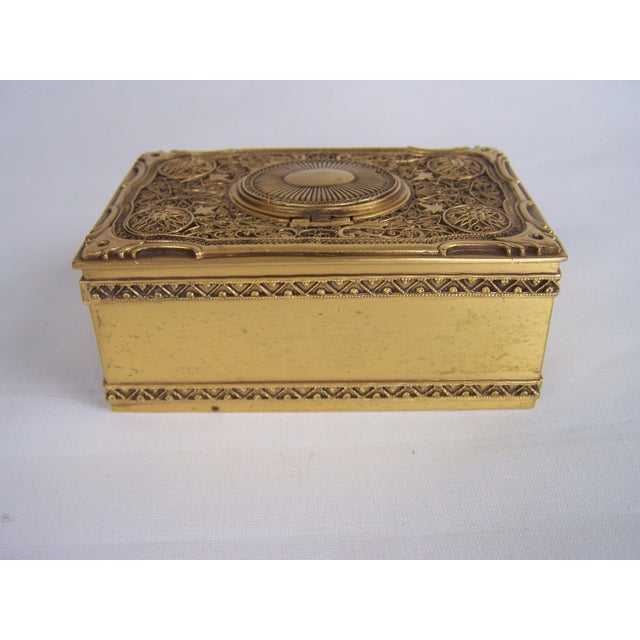 Filigree Singing Bird Box by K. Griesbaum, 1960s For Sale - Image 11 of 14