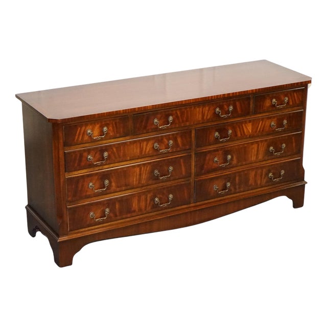 Vintage Bevan Funnel Hardwood Sideboard Bank of Drawers For Sale