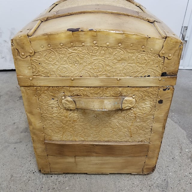 Antique Humpback Domed Steamer Trunk Chairish