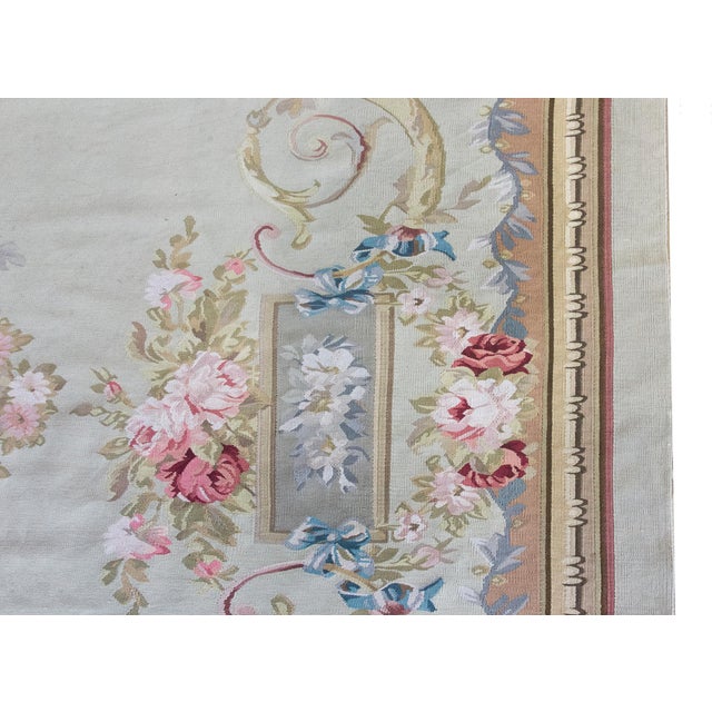 Late 20th Century Indian Aubusson Rug For Sale In Chicago - Image 6 of 15