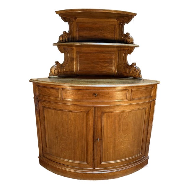 Louis Philippe Corner Cabinet in Solid Wood For Sale