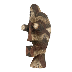 Vinatge African Tribal Wooden Male Songye Kifwebe Mask 21" H d.r. Of the Congo