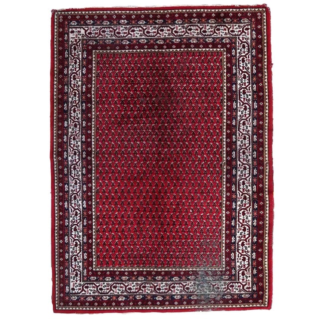 1970s Handmade Vintage Indian Seraband Rug 5.7' X 7.8' For Sale - Image 13 of 13