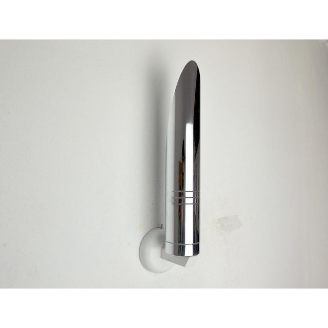 1970s Space Age Tubular Wall Lamp in Chromed Metal, Italy, 1970s For Sale - Image 5 of 8