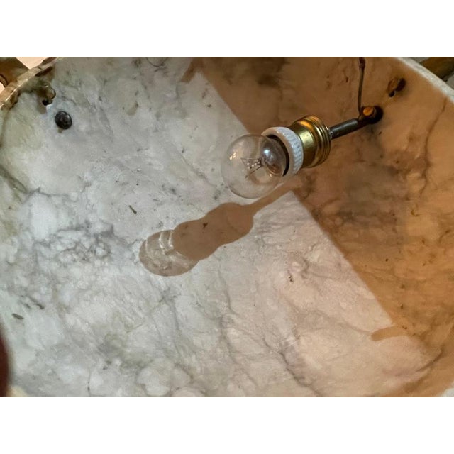 Large Art Deco Marble Pendant with Bronze Structure, France, 1920 For Sale - Image 9 of 11