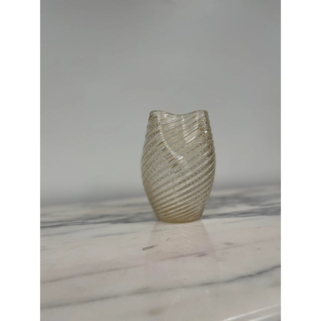 Murano Italy Camer Gold Vase With Original Mica Sticker For Sale - Image 10 of 11