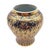 Late 20th Century Thai Benjarong Hand-Painted Gilt Porcelain Covered Jar 6.6" For Sale - Image 10 of 17