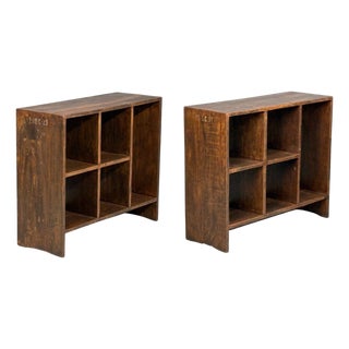 Pierre Jeanneret, 5-Hole File Racks or Bookcases, Teak, Chandigarh, 1960s For Sale