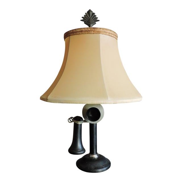 1920 Stromberg Carlson Candlestick Telephone Lamp With Art Deco