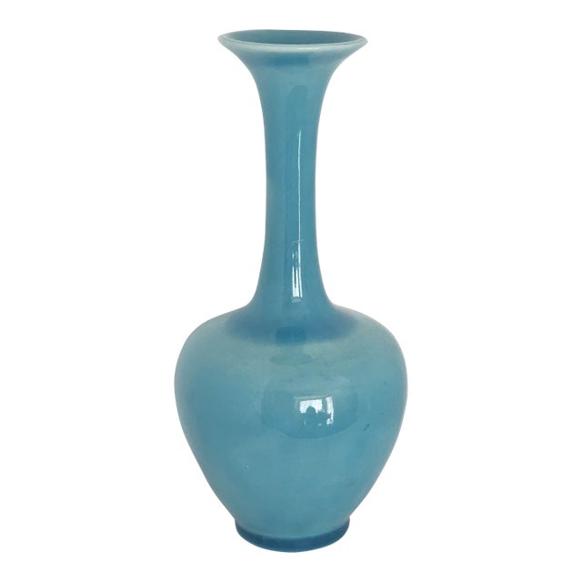 Rookwood Art Pottery Vase, Shape 778 — Blue Glaze, Dated 1945 For Sale