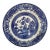 Vintage Blue Old Willow Dessert Plate by English Ironstone Tableware, LTD - Made in Staffordshire, England - Circa 1970 For Sale