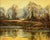 Reflections on Forest Pond in the English Countryside with Warm Yellows & Browns 1979 For Sale - Image 4 of 12