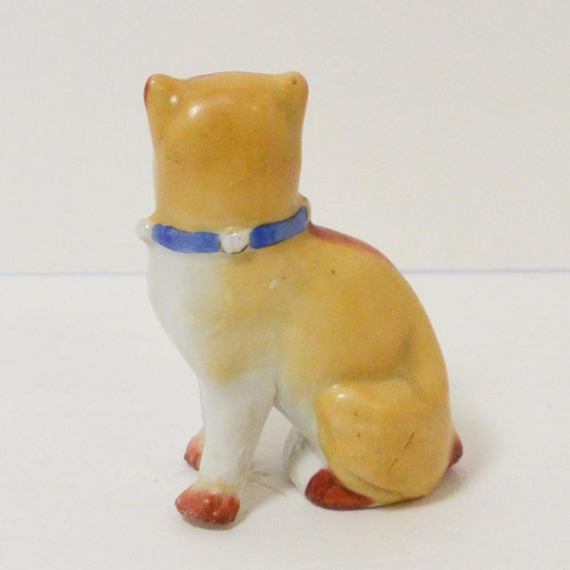 Antique Late 19th Century Porcelain Seated Pug Figurine For Sale - Image 4 of 7