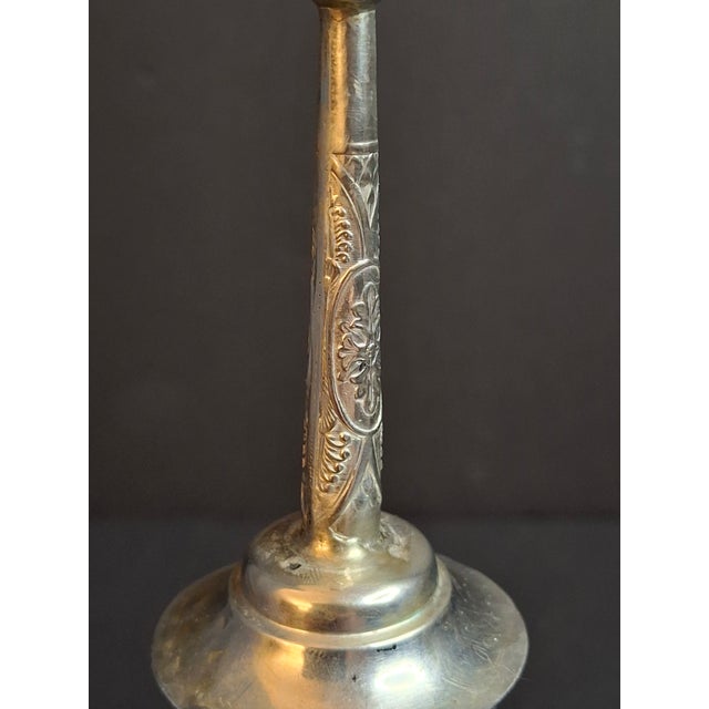 Silver Antique 800 Silver Filigree Besamim Spice Tower Havdalah Judaica Tower Flag 86g For Sale - Image 8 of 16