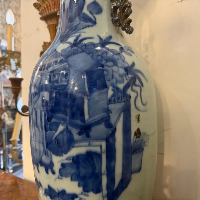 1950s Traditional Qing Dynasty Style Chinese Porcelain Vase For Sale - Image 9 of 13