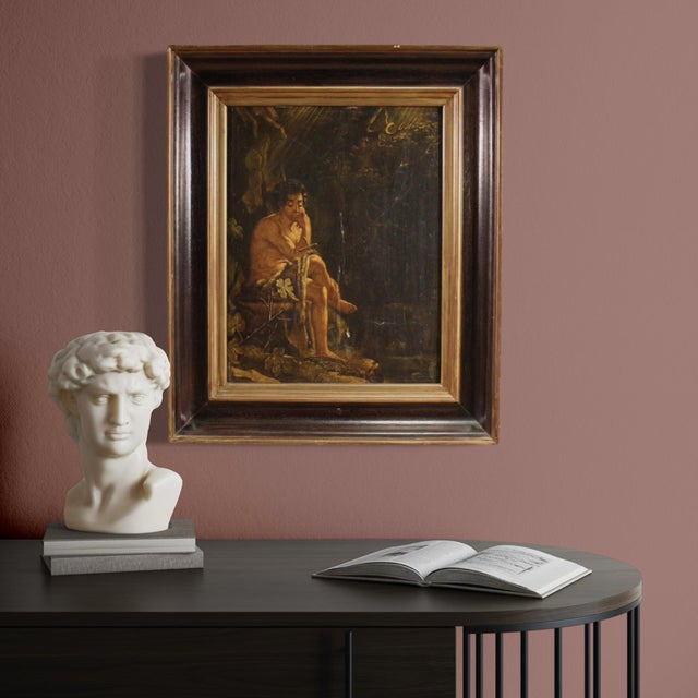 French Artist, St. John the Baptist, 1780, Oil on Panel, Framed For Sale - Image 15 of 16
