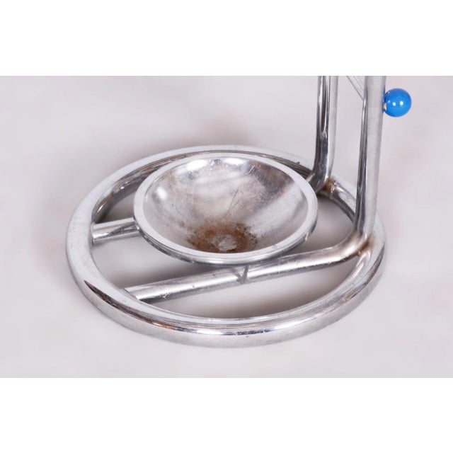 Restored Bauhaus Umbrella Stand. Source: Germany Period: 1950-1959 Material: Chrome-Plated Steel Our professional...