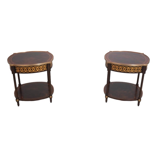 Pair Theodore Alexander Althorp 50173 Lamp Tables For Sale