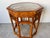 Brown Vintage Burnt Bamboo Octagonal Brighton Pavilion-Style Side Table For Sale - Image 8 of 12