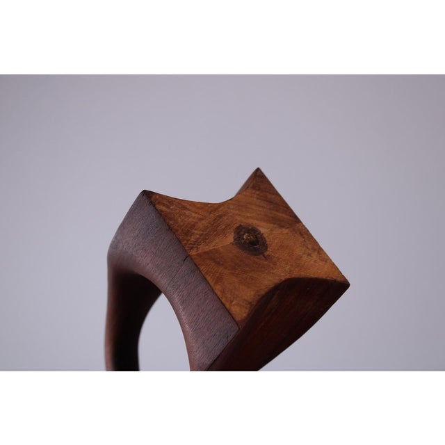 Abstract Biomorphic Sculpture in Teak, 1970s For Sale - Image 17 of 18