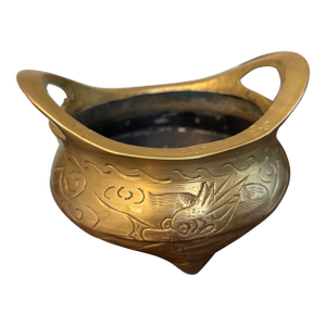 Vintage Asian Brass Incense Burner / Censer