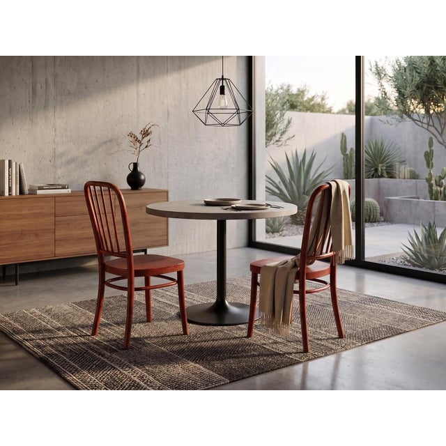A collectible pair of 1930s modernist bentwood dining / side chairs (Model A 63), designed by Josef Frank for Thonet-...