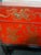 1920s Antique Chinese Hand Painted Red Lacquer Trunk on Stand For Sale - Image 4 of 10