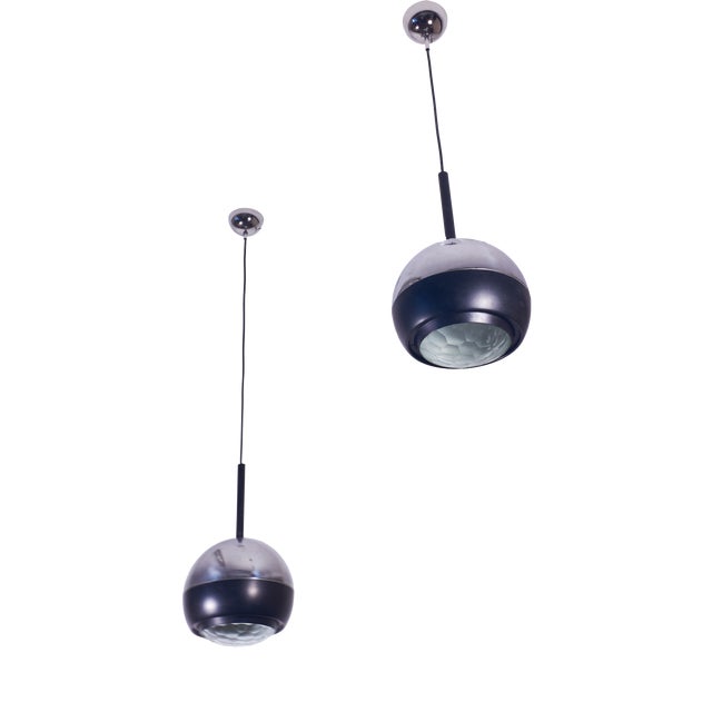 Pendants with Diamond Glass from Stilnovo, 1960s, Set of 2 For Sale
