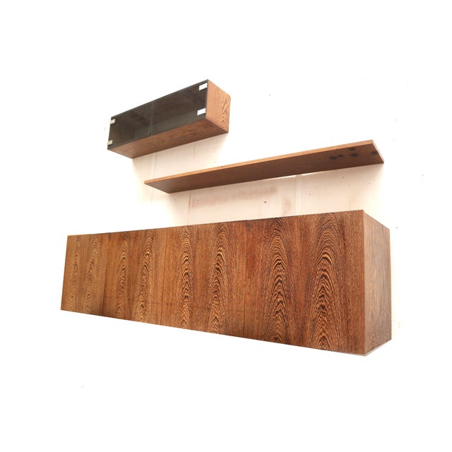 Vintage Wenge Wall-Mounted Sideboard by Banz Bord, 1970s For Sale - Image 6 of 18
