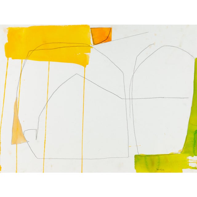 Xanda McCagg Contemporary Abstract Collage, Watercolor and Pencil on Paper "Growth" by Xanda McCagg For Sale - Image 4 of 4