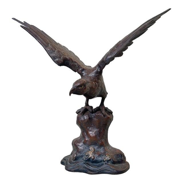 Vintage Japanese Eagle on Rock, 1968 For Sale