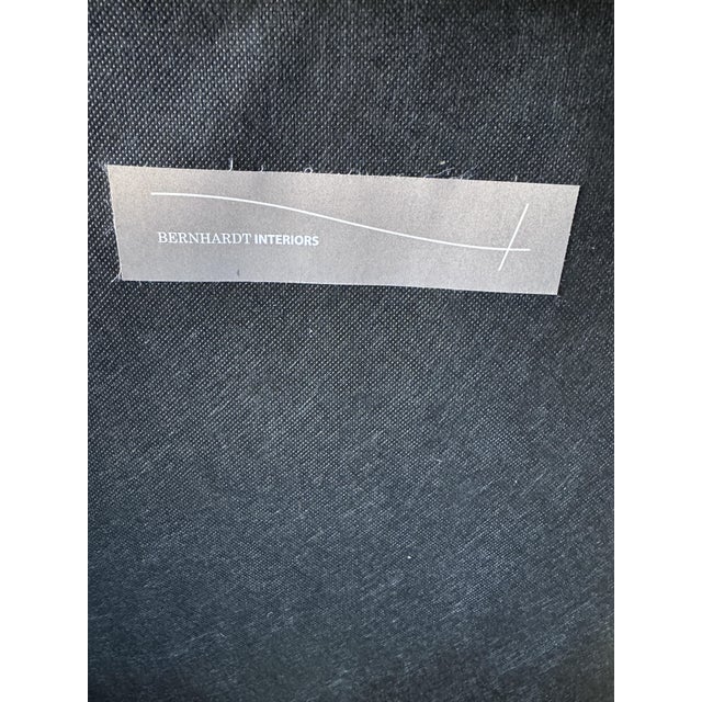 Textile Modern Pair Bernhardt Zebra Jacquard Upholstered Hourglass Ottomans For Sale - Image 7 of 11